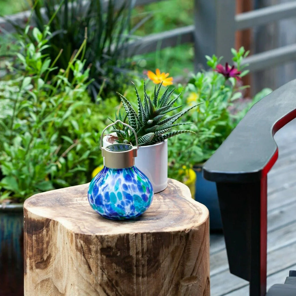Handblown Glass Solar Lantern
