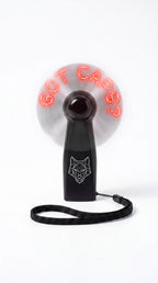 Handheld Electric LED Fan with a Spinning Message Display for Festivals and Crowded Rave Nights
