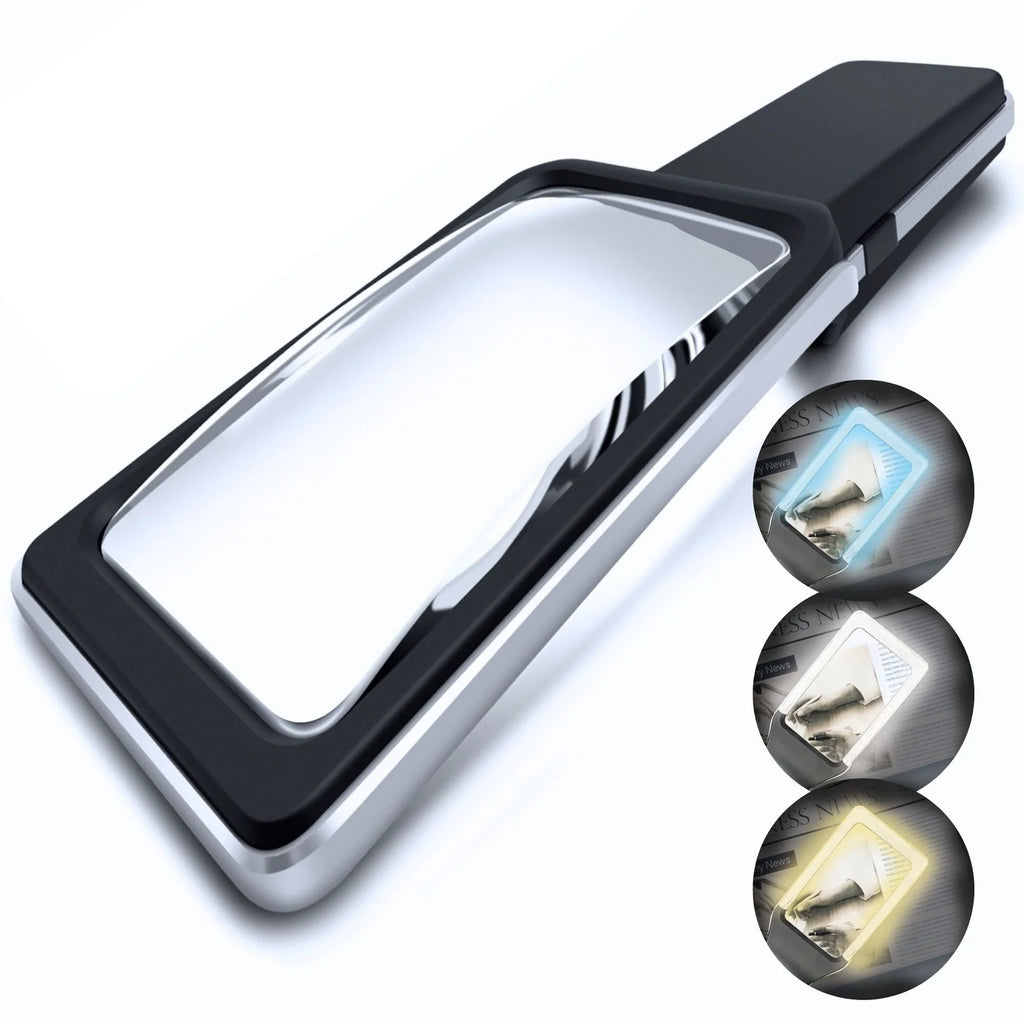Handheld Magnifying Glass, Black-Brand New