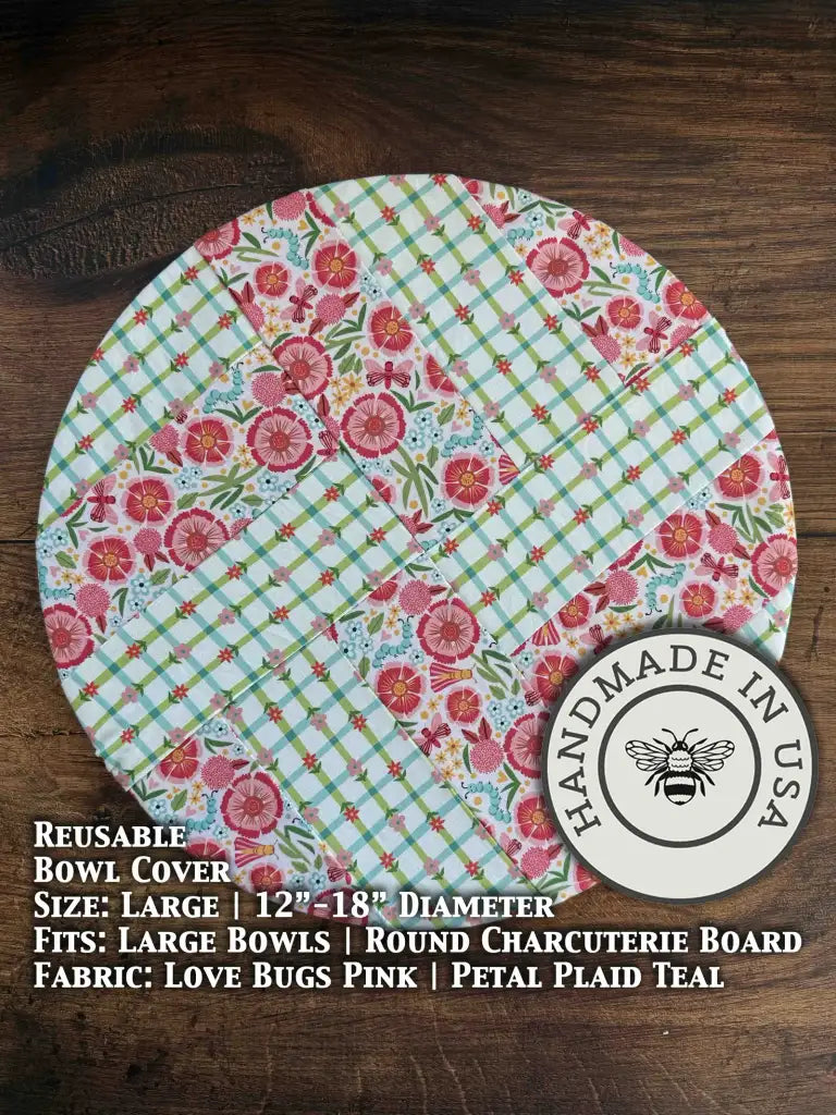 Handmade Cotton Bowl Covers for Sourdough, Fruit, Pies and Serving Bowls in Reusable Patterned Designs