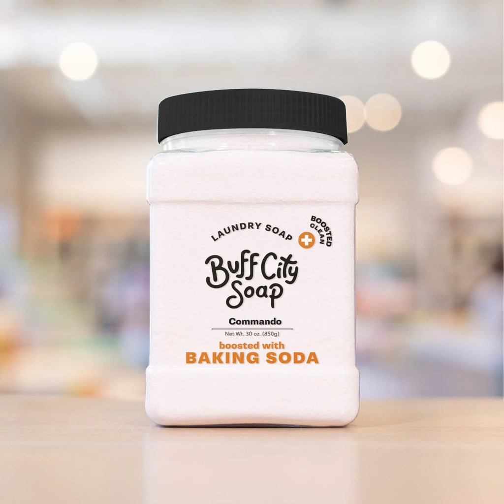 Handmade Laundry Soap with Baking Soda for Boosted Cleaning and a Sweet, Smoky Vanilla and Cedar Scent