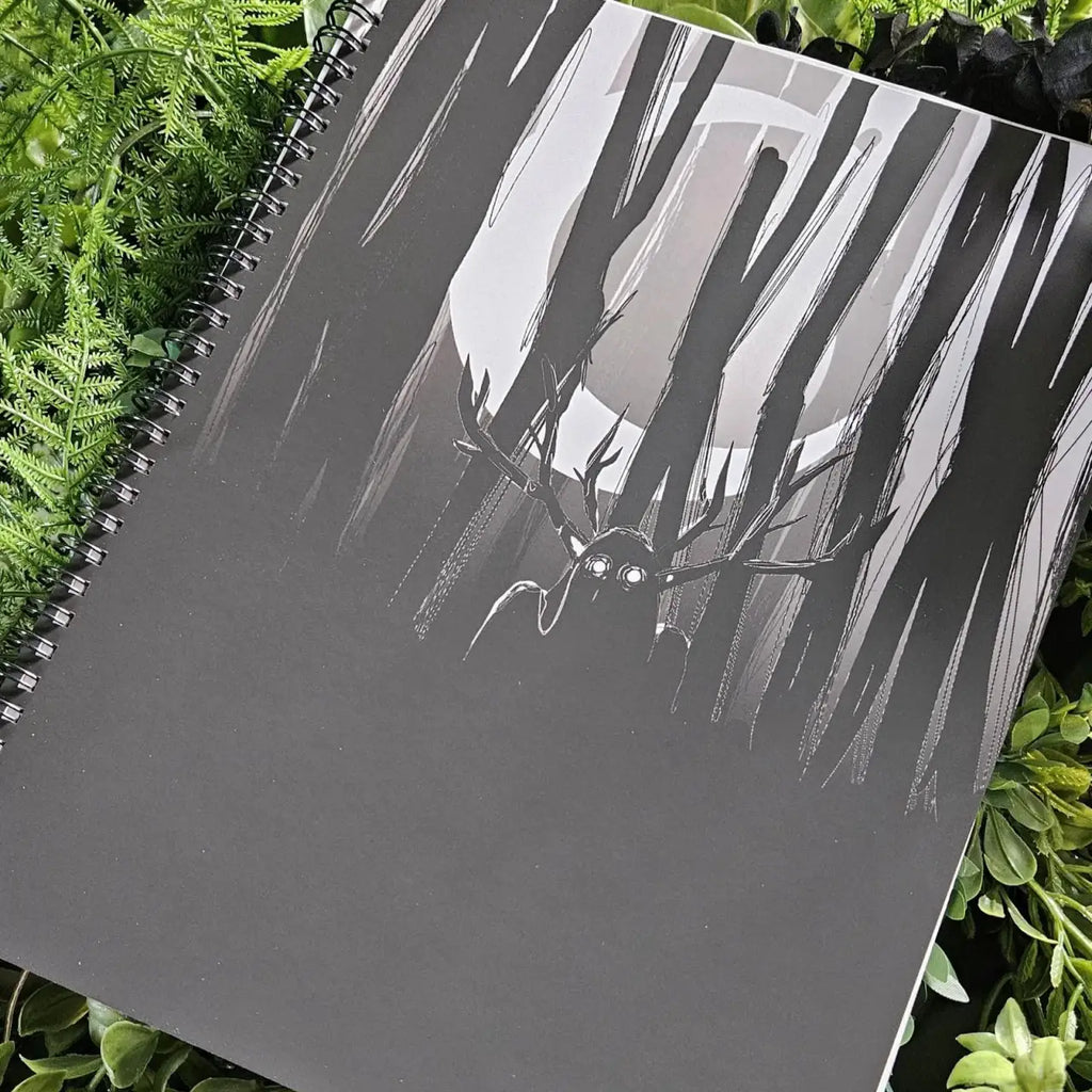 Handmade Spiral Bound Notebook, 8.5 x 11 Inches, Featuring Soft Touch Matte Covers and Black Chipboard Backing