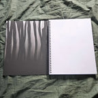 Handmade Spiral Bound Notebook, 8.5 x 11 Inches, Featuring Soft Touch Matte Covers and Black Chipboard Backing
