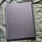 Handmade Spiral Bound Notebook, 8.5 x 11 Inches, Featuring Soft Touch Matte Covers and Black Chipboard Backing