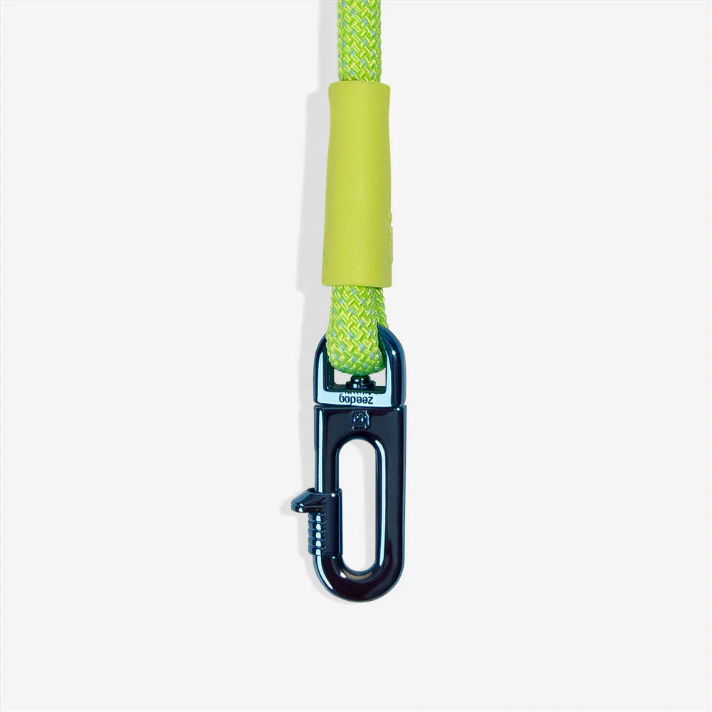 Hands-Free Dog Leash for Waist or Crossbody Walking with Adjustable Slider and Bright Fluorescent Visibility