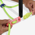 Hands-Free Dog Leash for Waist or Crossbody Walking with Adjustable Slider and Bright Fluorescent Visibility