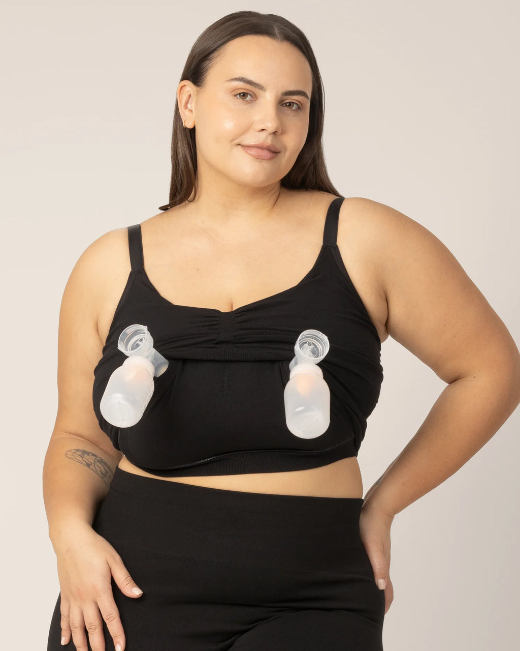 Hands-Free Nursing Sleep Bra Two-Pack with Wire-Free Bamboo Blend, Pumping Access and Three Bust Fits