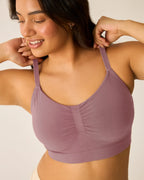 Hands-Free Pumping Sleep Bra Two-Pack, Wire-Free Bamboo Blend Nursing Bra with Regular, Busty and Super Busty Fits