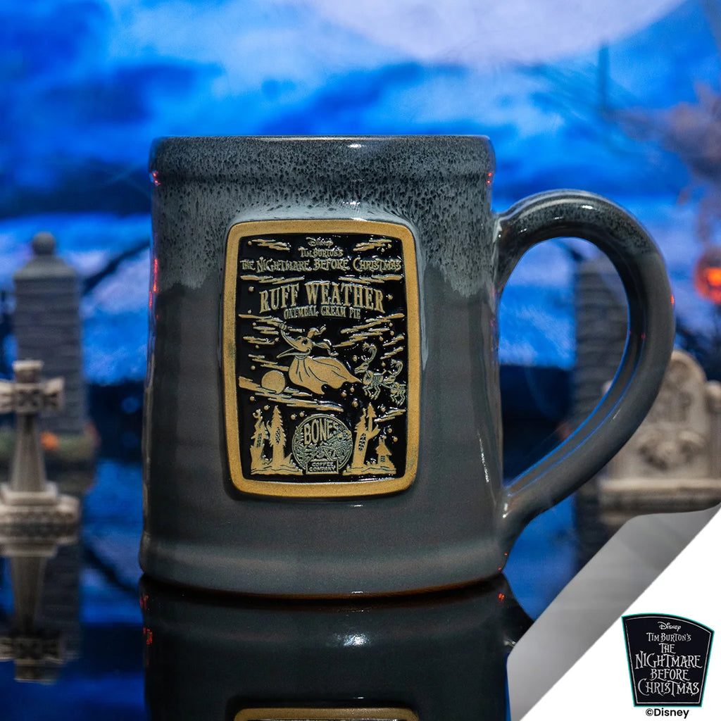 Handthrown Ceramic Mug with Large Comfortable Handle, Grey Finish and Black-and-White Glaze, 12–14 Ounce Capacity