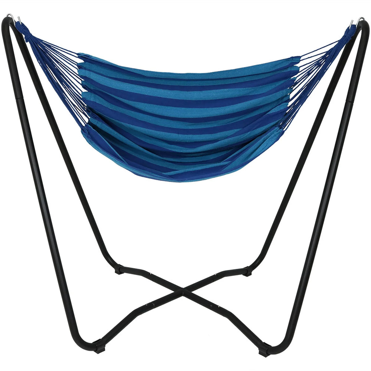 Hanging Rope Hammock Chair and Stand Set, Beach Oasis