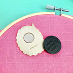 Hard Enamel Needle Minder with Magnetic Back, Gold-Backed Craft Accessory for Embroidery and Sewing Projects