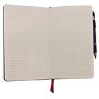 Hardcover Journal Notebook with 128 Recycled Pages, Lay-Flat Binding, Pen Loop and Elastic Closure