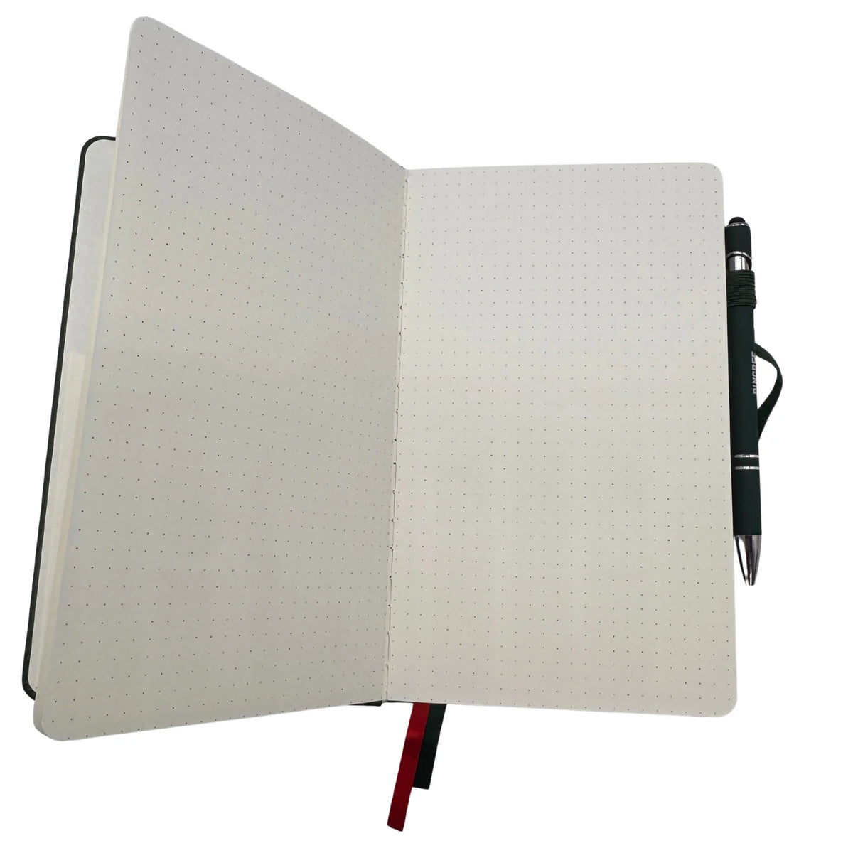 Hardcover Journal Notebook with 128 Recycled Pages, Lay-Flat Binding, Pen Loop and Elastic Closure