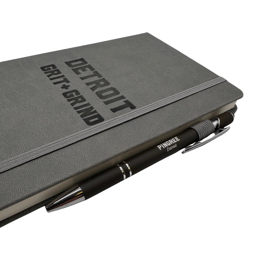 Hardcover Journal Notebook with 128 Recycled Pages, Lay-Flat Binding, Pen Loop and Elastic Closure