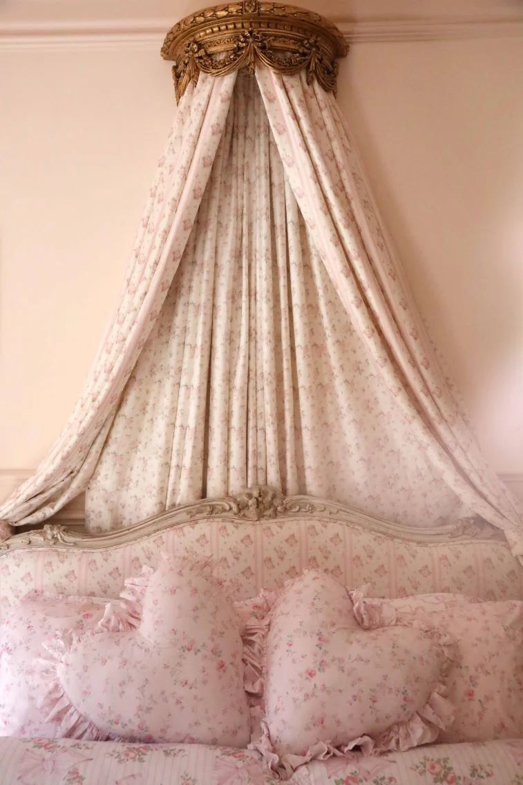Heart Shape Ruffle Pillow with Removable Insert and Zipper Closure in Floral Print Color · heart pillow