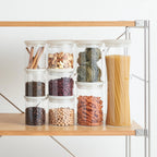 Heat Resistant Glass Storage Jar, 10.8 fl oz Round Container