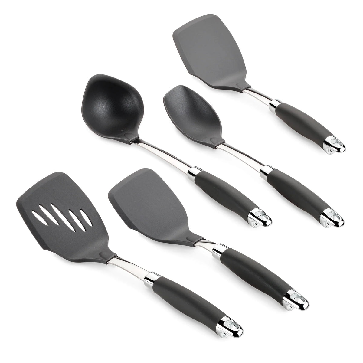 Heat-Resistant Nylon Kitchen Cooking Utensil Set, Graphite