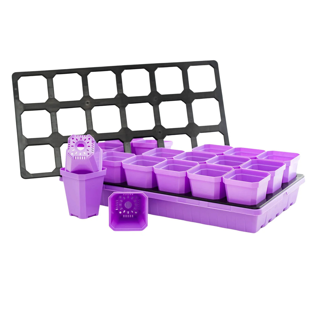 Heavy-Duty 3.3-Inch Seed Starting Pots with Inserts, Drainage Holes, and 36, 90, or 180 Pot Sets