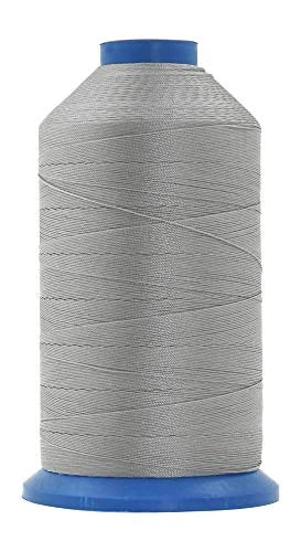 Heavy-Duty Bonded Nylon Upholstery Thread for Leather, Vinyl, Canvas and Ou — Gray / T90 #92 280D/3 / Gray / T270 #277 840D/3