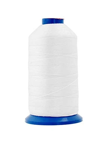 Heavy-Duty Bonded Nylon Upholstery Thread for Leather, Vinyl, Canvas and Outdoor Gear Repairs — White / T90 #92 280D/3