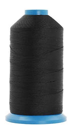 Heavy-Duty Bonded Nylon Upholstery Thread for Leather, Vinyl, Canvas and Outdoor Gear Repairs — Black / T135 #138 420D/3