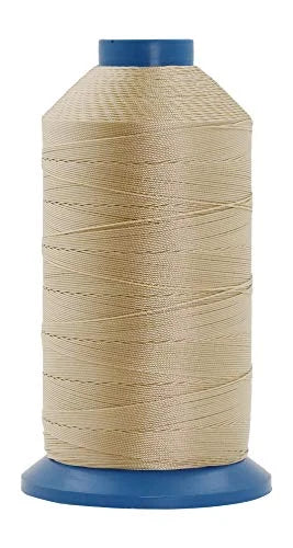 Heavy-Duty Bonded Nylon Upholstery Thread for Leather, Vinyl, Canvas and Outdoor Gear Repairs — Tan / T135 #138 420D/3