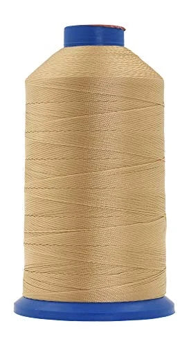 Heavy-Duty Bonded Nylon Upholstery Thread for Leather, Vinyl, Canvas and Outdoor Gear Repairs — Tan / T210 #207 630D/3