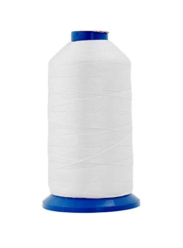 Heavy-Duty Bonded Nylon Upholstery Thread for Leather, Vinyl, Canvas and Outdoor Gear Repairs — White / T270 #277 840D/3