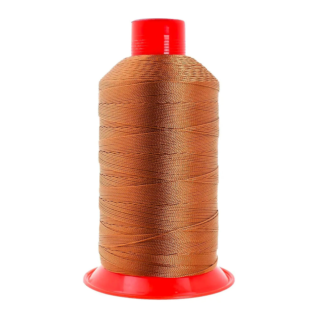Heavy-Duty Bonded Nylon Upholstery Thread for Leather, Vinyl, Canvas and Outdoor Gear Repa — Bourbon Brown / T210 #207 630D/3