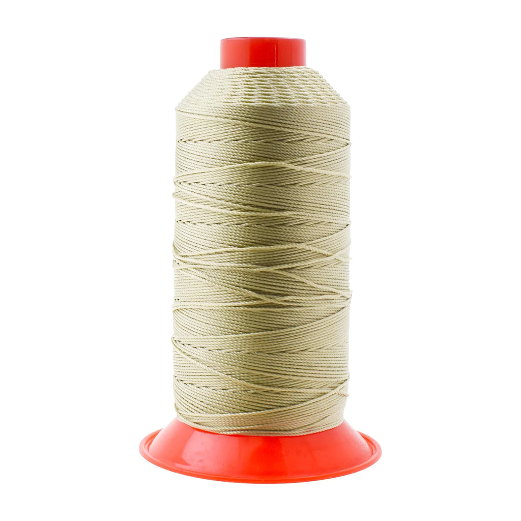 Heavy-Duty Bonded Nylon Upholstery Thread for Leather, Vinyl, Canvas and Outdoor Gear Repairs — Beige / T350 #346 210D/15