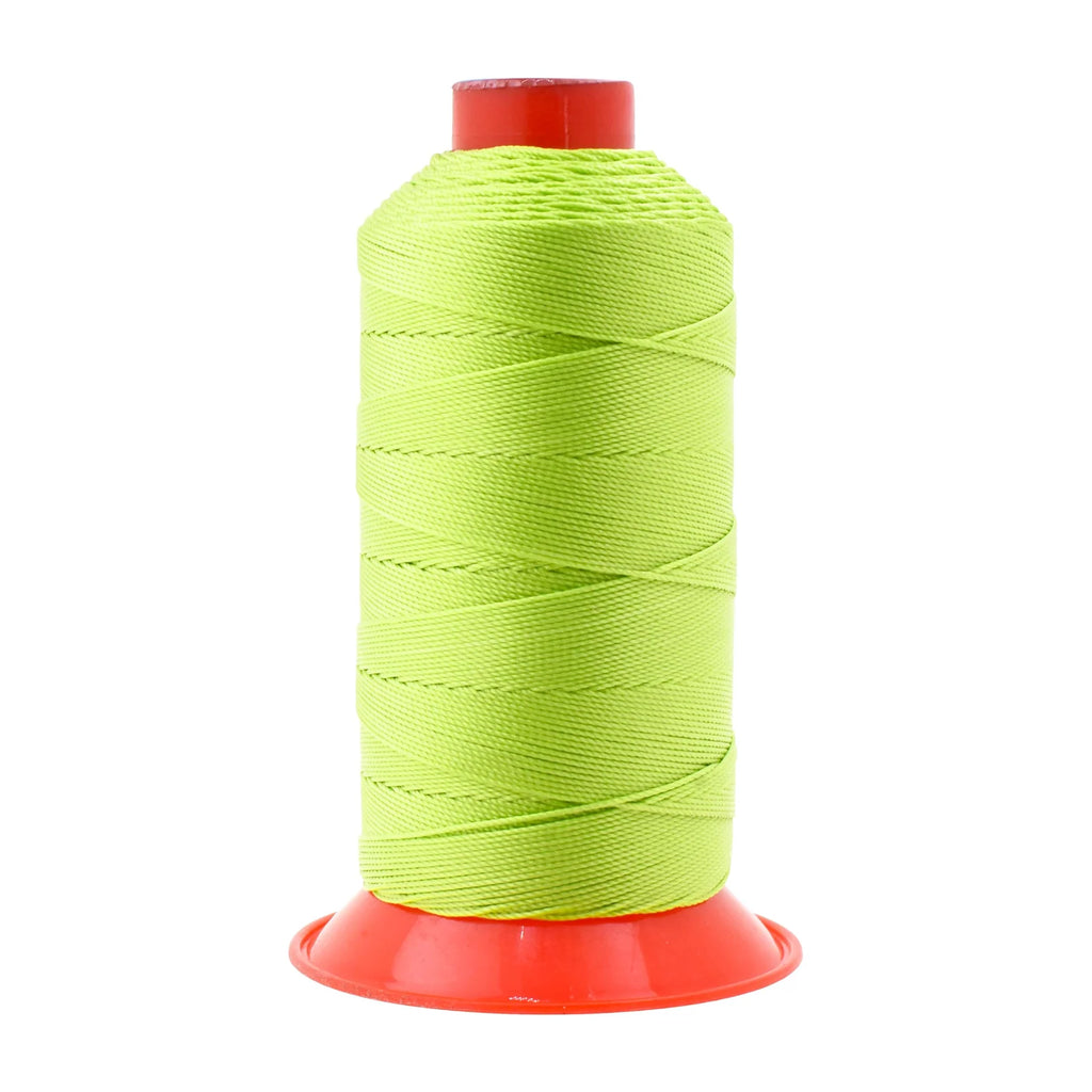 Heavy-Duty Bonded Nylon Upholstery Thread for Leather, Vinyl, Canvas and Outdoor Gear Repair — Lime Green / T350 #346 210D/15