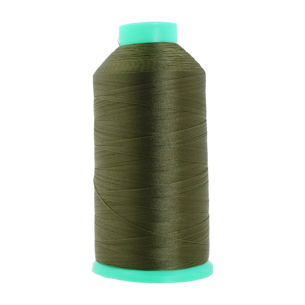 Heavy-Duty Bonded Nylon Upholstery Thread for Leather, Vinyl, Canvas and Outdoor Gear Repairs — Olive Drab / T45 #46 210D/2