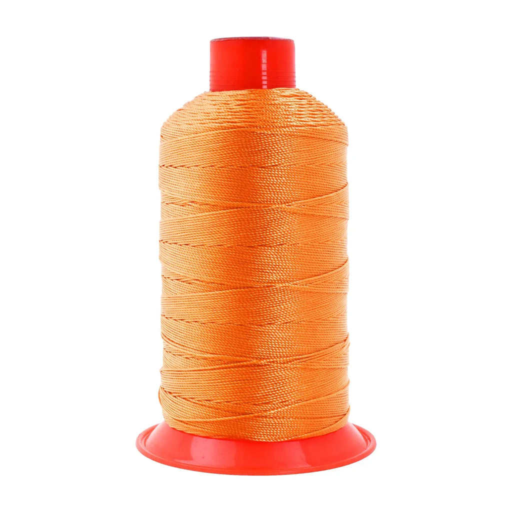 Heavy-Duty Bonded Nylon Upholstery Thread for Leather, Vinyl, Canvas and Outdoor Gear Repairs — Orange / T270 #277 840D/3