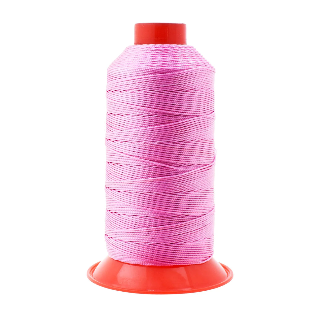Heavy-Duty Bonded Nylon Upholstery Thread for Leather, Vinyl, Canvas and Outdoor Gear Repairs — Pink / T350 #346 210D/15