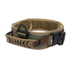 Heavy Duty Tactical Dog Collar for Large Working Dogs with a Quick Release Buckle and Adjustable Fit — Camo
