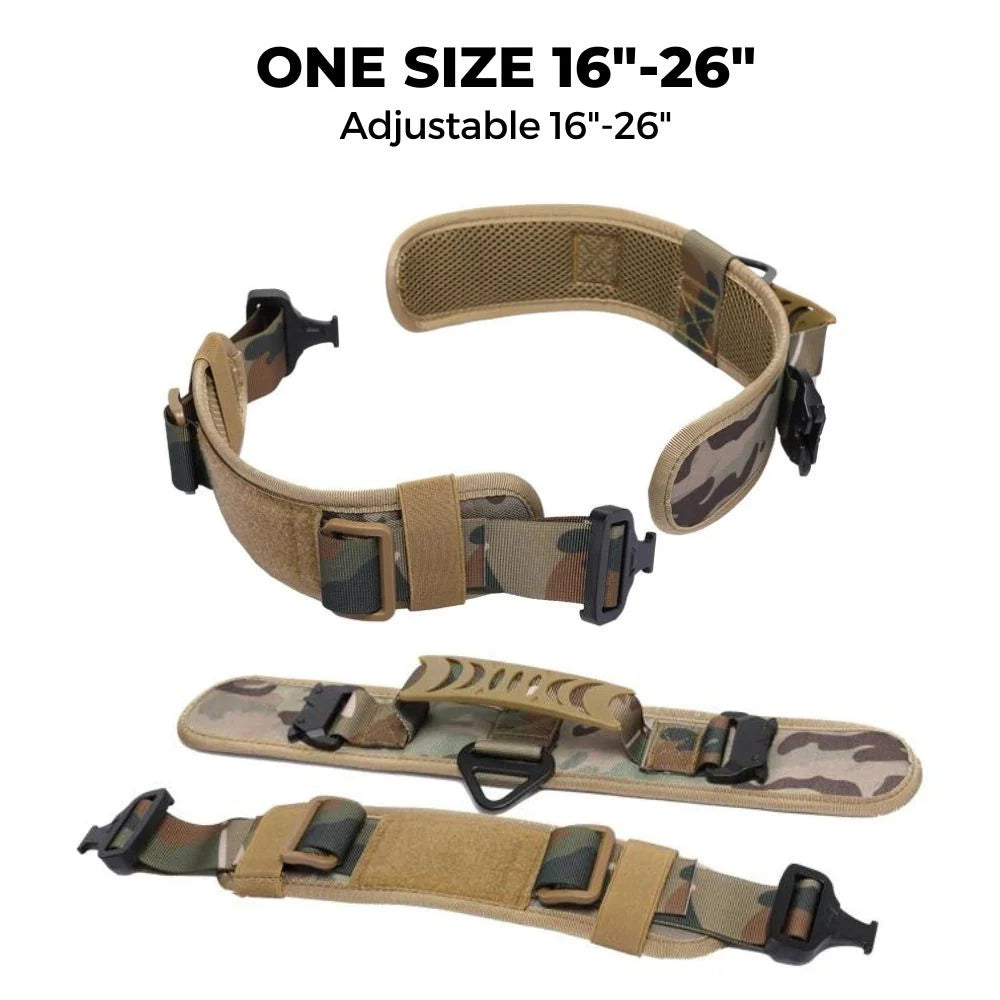 Heavy Duty Tactical Dog Collar for Large Working Dogs with a Quick Release Buckle and Adjustable Fit