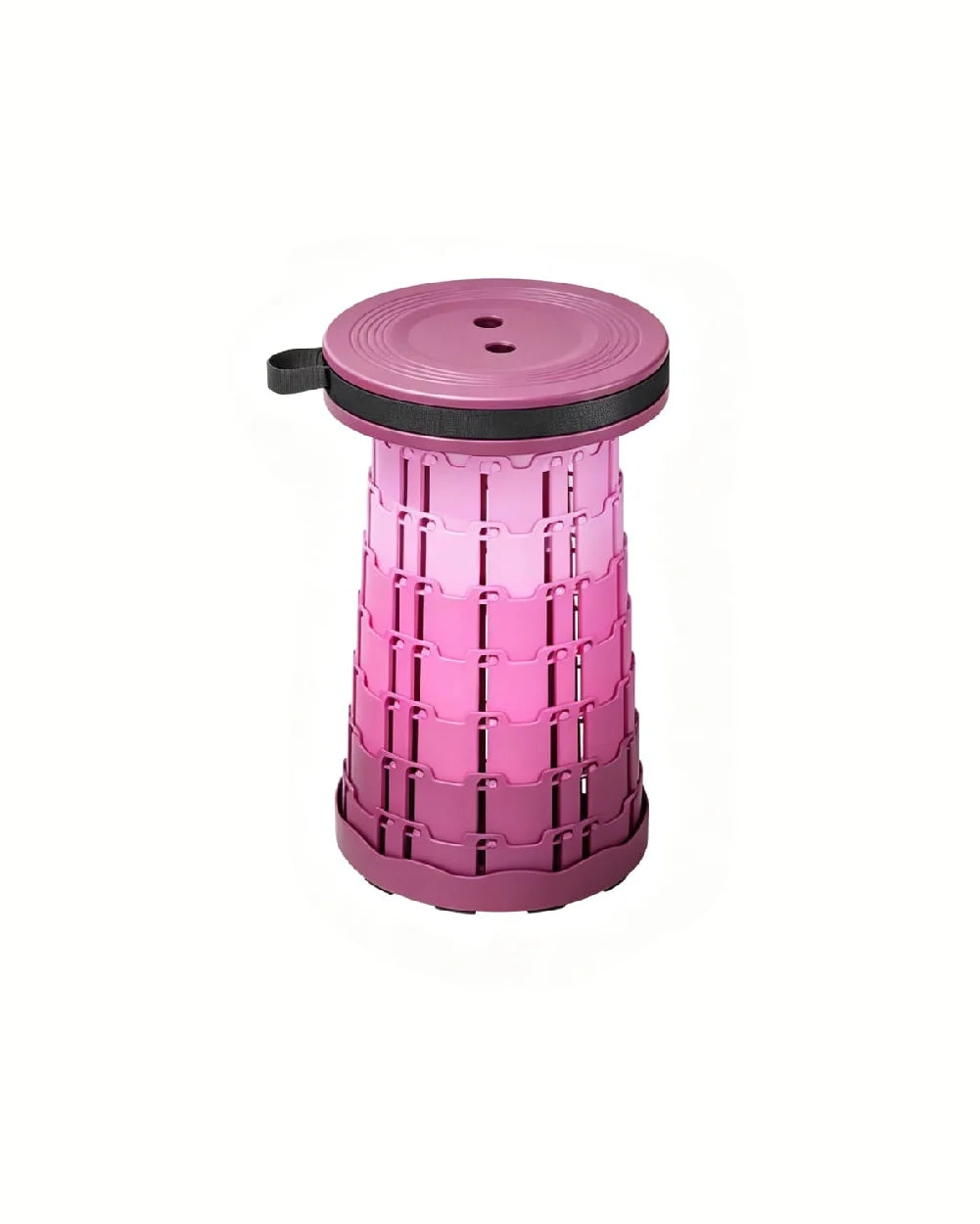Height-Adjustable Collapsible Stool, Pink