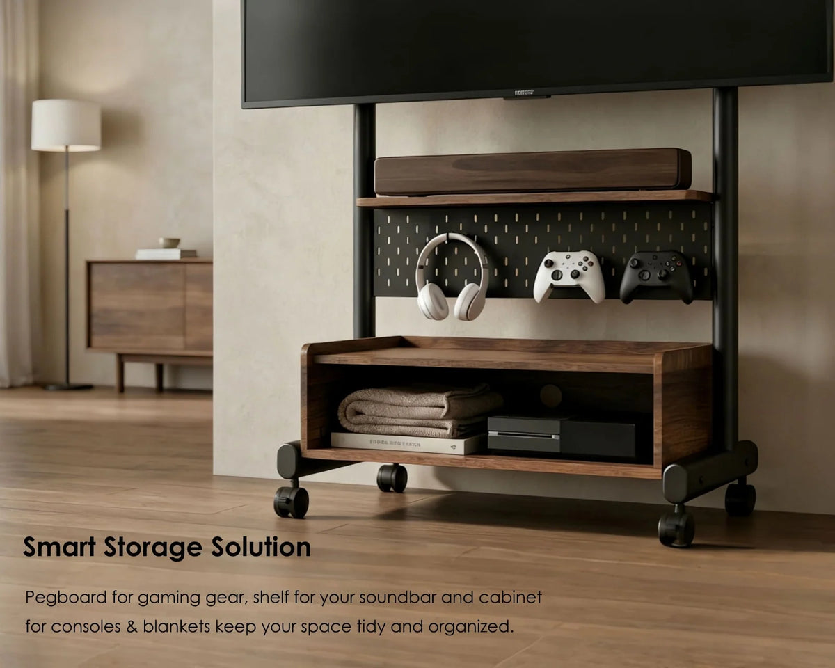 Height-Adjustable Portable TV Stand
