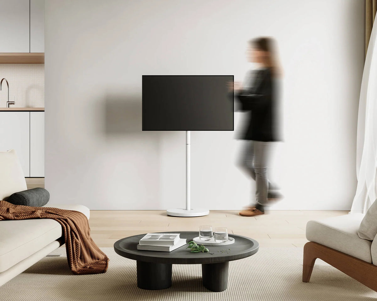 Height-Adjustable Rolling TV Stand