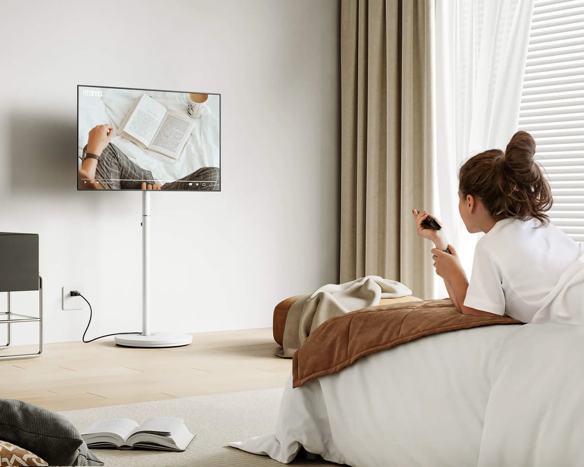 Height-Adjustable Rolling TV Stand