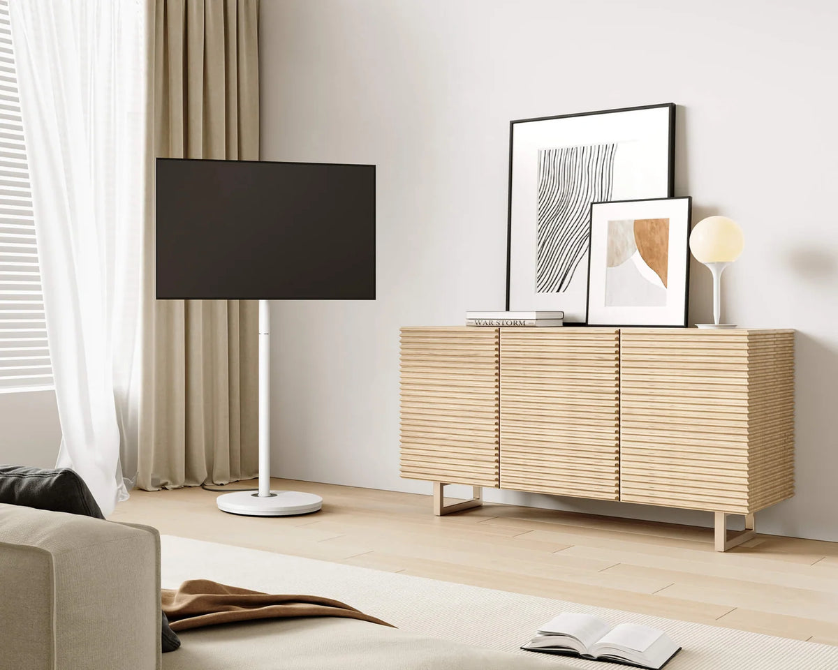 Height-Adjustable Rolling TV Stand