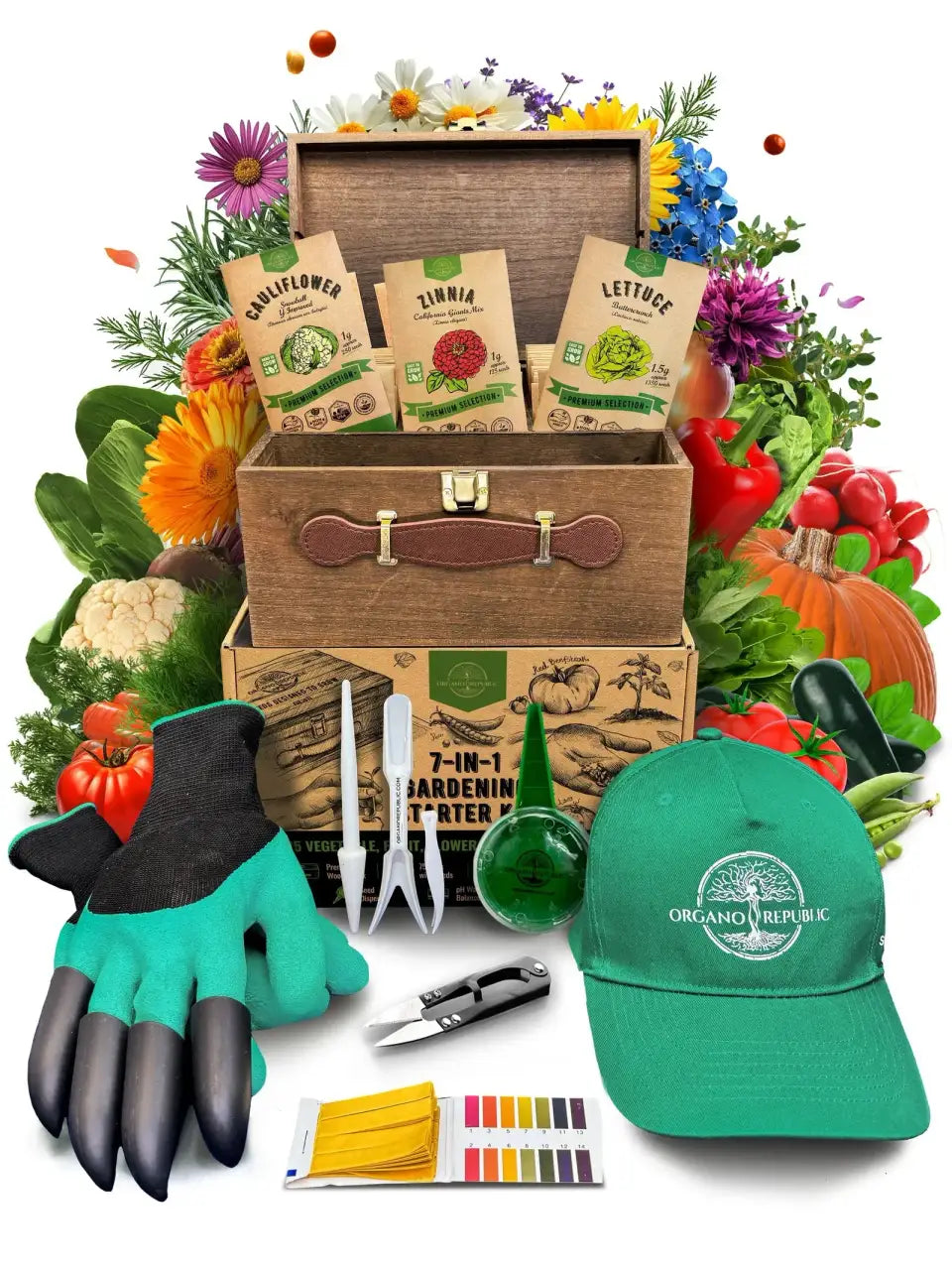 Heirloom Herb and Vegetable Seed Variety Pack with Non-GMO Open-Pollinated Garden Seeds and Growing Guide