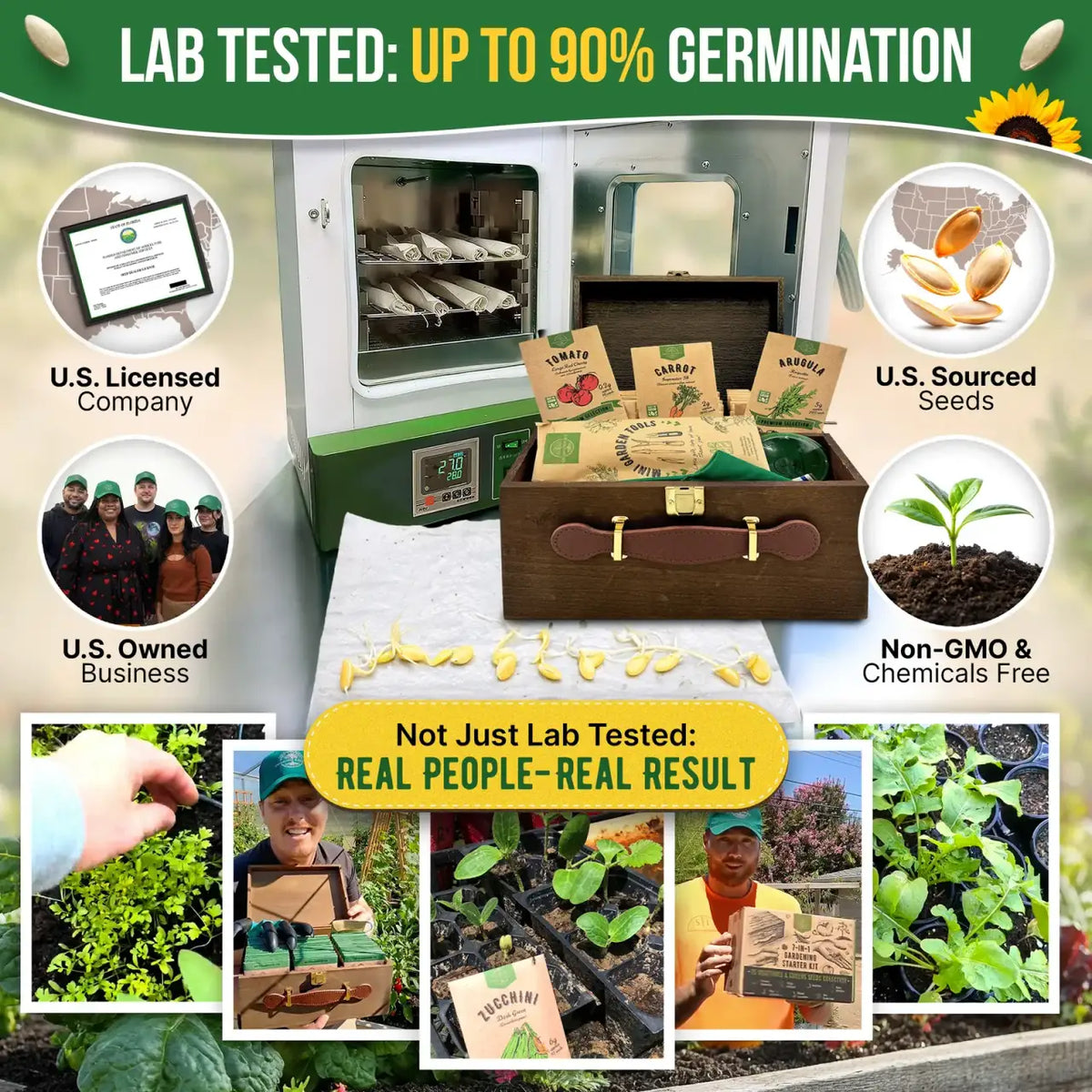 Heirloom Herb and Vegetable Seed Variety Pack with Non-GMO Open-Pollinated Garden Seeds and Growing Guide