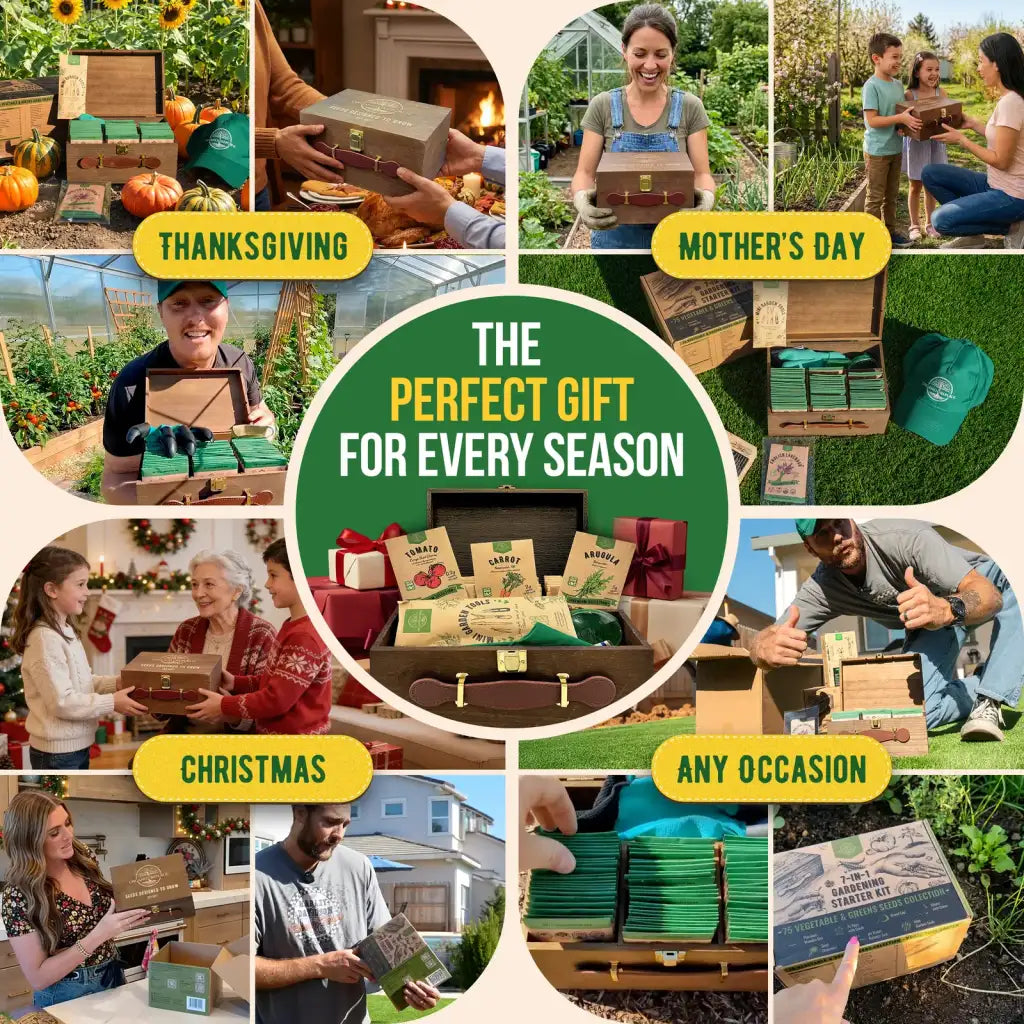Heirloom Herb and Vegetable Seed Variety Pack with Non-GMO Open-Pollinated Garden Seeds and Growing Guide