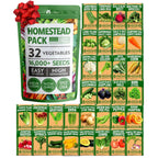 Heirloom Vegetable Seeds Collection with 32 Open-Pollinated Varieties and Over 15,000 Seeds for Home Gardens
