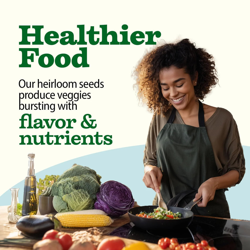 Heirloom Vegetable Seeds Collection with 32 Open-Pollinated Varieties and Over 15,000 Seeds for Home Gardens