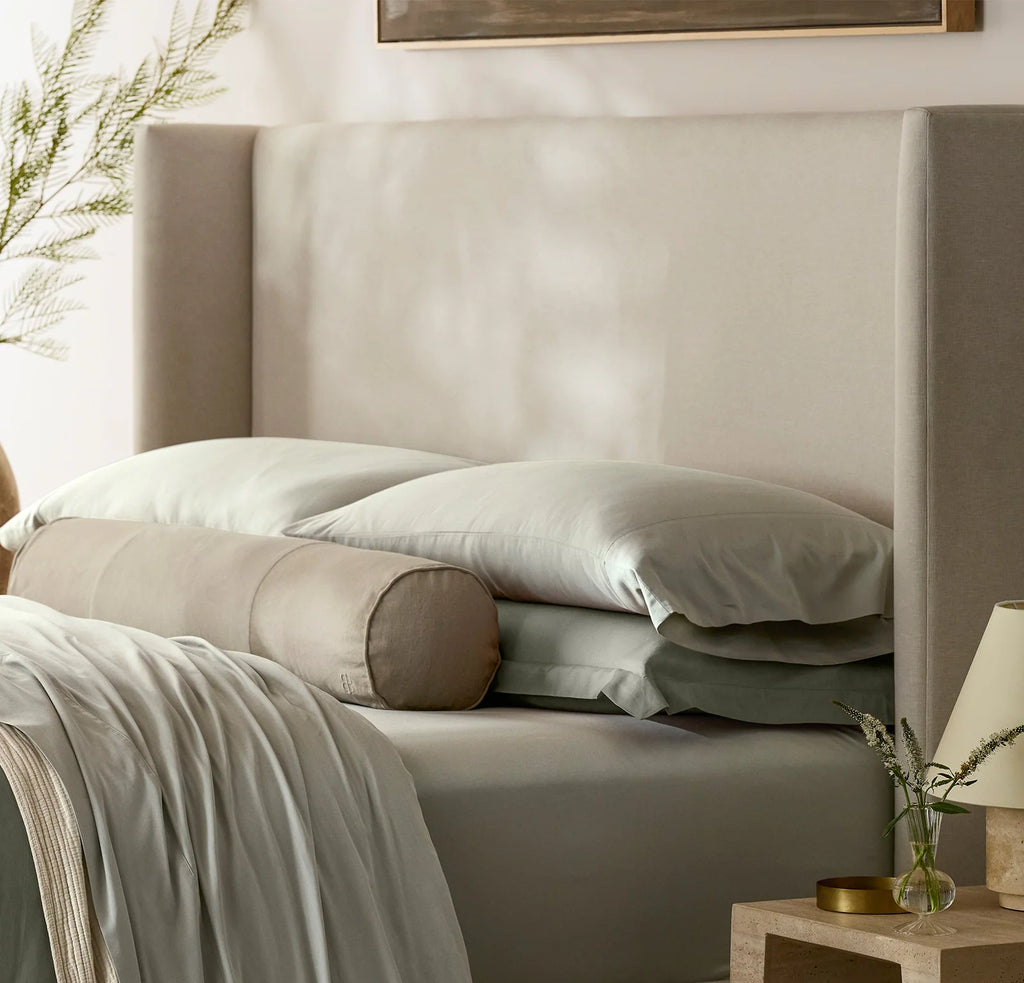 Hemmed Pillowcase Set in Meadow, Breathable Organic Cotton