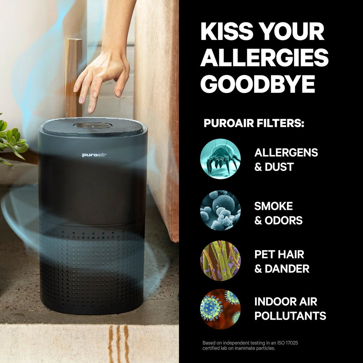 HEPA Air Purifier for Large Rooms with 3-Layer Filtration, Air Quality Sensor and Quiet 1,000 sq ft Coverage