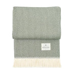 Herringbone Cotton Throw Blanket in Five Colors, Machine Washable