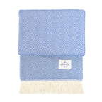 Herringbone Cotton Throw Blanket in Five Colors, Machine Washable